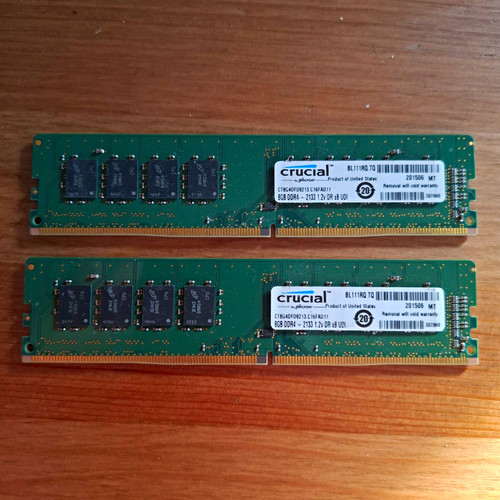 Crucial 16gb ddr4 - (2x8gb), ddr4-2133