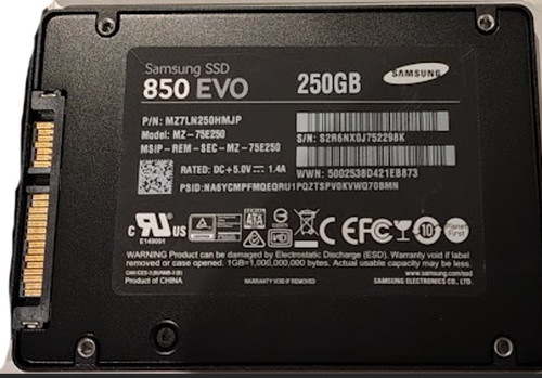 Samsung ssd 850 evo - 250gb, 2,5"