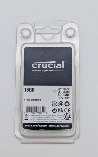 Crucial dimm 16gb - so-dimm,