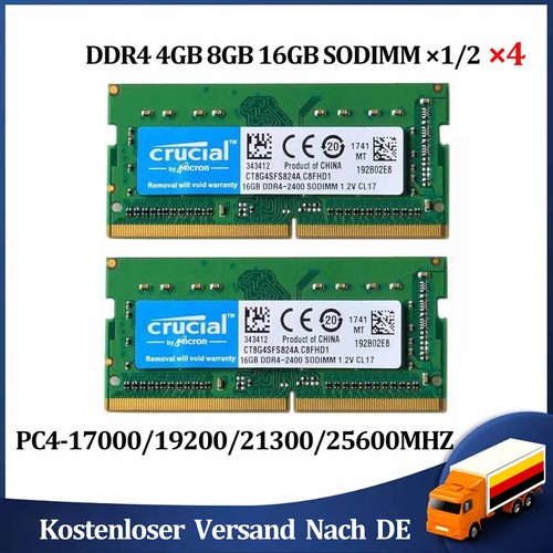Crucial 8gb 16gb ddr4 ram - crucial,