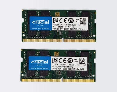 Crucial 32gb - 32gb, (2x16gb)