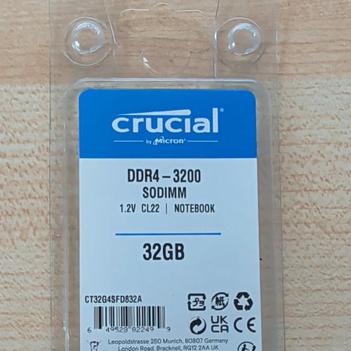 Crucial 32gb ddr4 3200 - crucial,