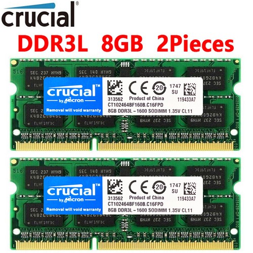 Crucial ddr3l ddr3 16gb - 16gb, 2x8gb