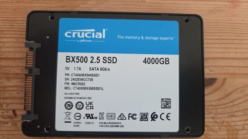 Crucial bx500 4tb - interne, ssd