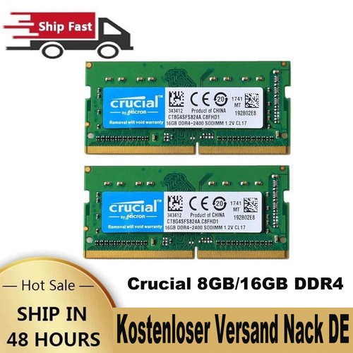 Crucial 8gb 16gb ddr4 ram - crucial, 8gb/16gb
