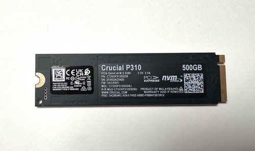 Crucial p310 500gb gen4 - 500gb, m.2