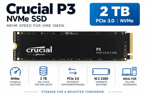 Crucial 2tb pcie nvme - p3,