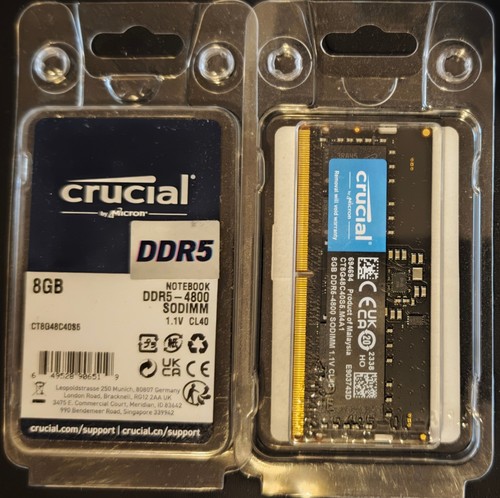 Crucial ddr5 4800 - sodimm, 8gb
