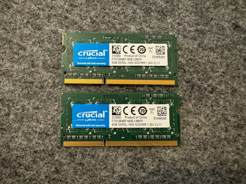 Crucial 4gb ddr3l - 2x, ddr3l-1600