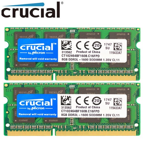 Crucial ddr3l 16gb 8gb 1600mhz - 8gb,