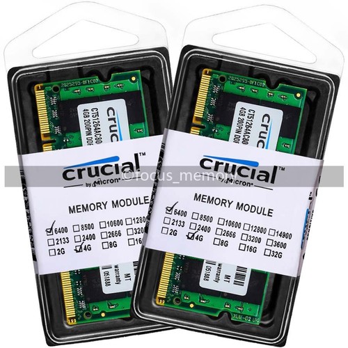 Crucial 8gb 2x4gb pc2 6400 - crucial,